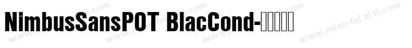 NimbusSansPOT BlacCond字体转换